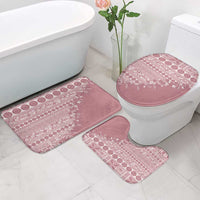 Fiji Marau na Kerisimasi Bathroom Set Dusty Rose Tagimoucia Tapa Masi Tribal LT9 - Polynesian Pride
