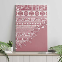 Fiji Marau na Kerisimasi Canvas Wall Art Dusty Rose Tagimoucia Tapa Masi Tribal LT9 - Polynesian Pride