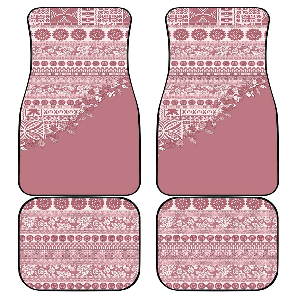 Fiji Marau na Kerisimasi Car Mats Dusty Rose Tagimoucia Tapa Masi Tribal LT9 - Polynesian Pride