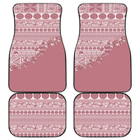 Fiji Marau na Kerisimasi Car Mats Dusty Rose Tagimoucia Tapa Masi Tribal LT9 - Polynesian Pride