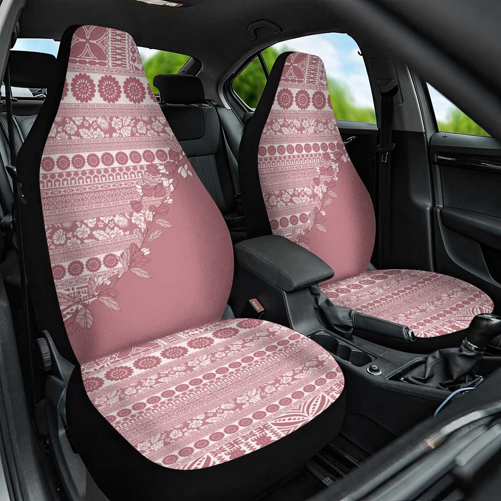 Fiji Marau na Kerisimasi Car Seat Cover Dusty Rose Tagimoucia Tapa Masi Tribal LT9 One Size Pink - Polynesian Pride