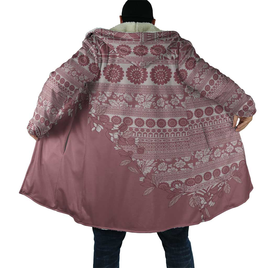 Fiji Marau na Kerisimasi Cloak Dusty Rose Tagimoucia Tapa Masi Tribal LT9 - Polynesian Pride