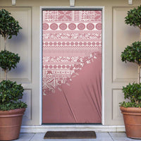 Fiji Marau na Kerisimasi Door Cover Dusty Rose Tagimoucia Tapa Masi Tribal LT9 Pink - Polynesian Pride