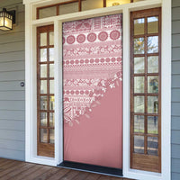 Fiji Marau na Kerisimasi Door Cover Dusty Rose Tagimoucia Tapa Masi Tribal LT9 - Polynesian Pride