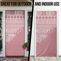 Fiji Marau na Kerisimasi Door Cover Dusty Rose Tagimoucia Tapa Masi Tribal LT9 - Polynesian Pride