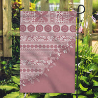 Fiji Marau na Kerisimasi Garden Flag Dusty Rose Tagimoucia Tapa Masi Tribal LT9 Garden Flag Pink - Polynesian Pride