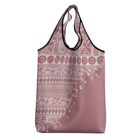 Fiji Marau na Kerisimasi Grocery Bag Dusty Rose Tagimoucia Tapa Masi Tribal LT9 - Polynesian Pride