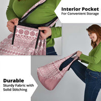 Fiji Marau na Kerisimasi Grocery Bag Dusty Rose Tagimoucia Tapa Masi Tribal LT9 - Polynesian Pride