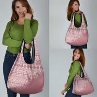 Fiji Marau na Kerisimasi Grocery Bag Dusty Rose Tagimoucia Tapa Masi Tribal LT9 - Polynesian Pride