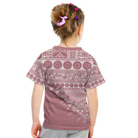 Fiji Marau na Kerisimasi Kid T Shirt Dusty Rose Tagimoucia Tapa Masi Tribal LT9 - Polynesian Pride