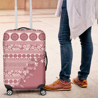 Fiji Marau na Kerisimasi Luggage Cover Dusty Rose Tagimoucia Tapa Masi Tribal LT9 Pink - Polynesian Pride