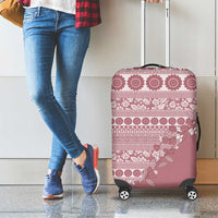 Fiji Marau na Kerisimasi Luggage Cover Dusty Rose Tagimoucia Tapa Masi Tribal LT9 - Polynesian Pride