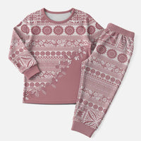 Fiji Marau na Kerisimasi Christmas Pajama Set Dusty Rose Tagimoucia Tapa Masi Tribal LT9 Men Pink - Polynesian Pride