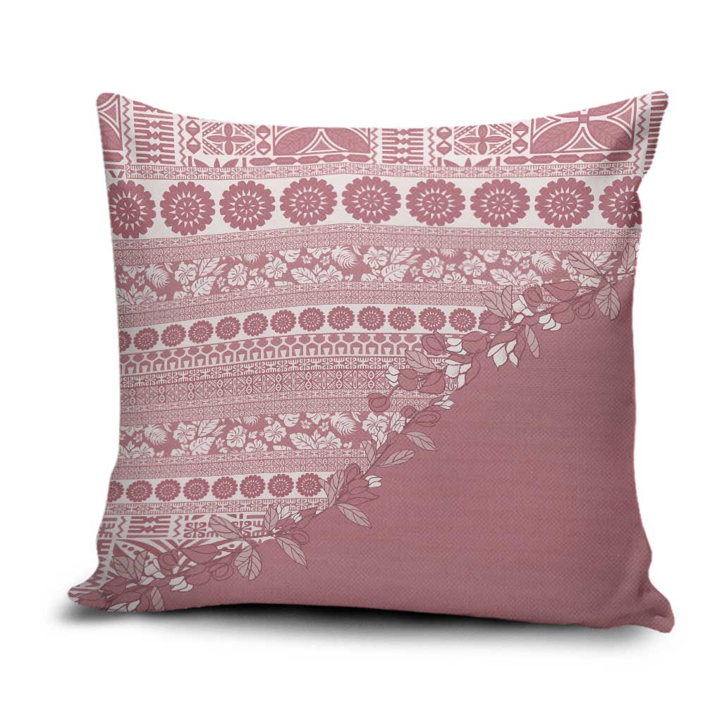 Fiji Marau na Kerisimasi Pillow Cover Dusty Rose Tagimoucia Tapa Masi Tribal LT9 Pink - Polynesian Pride