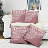 Fiji Marau na Kerisimasi Pillow Cover Dusty Rose Tagimoucia Tapa Masi Tribal LT9 - Polynesian Pride