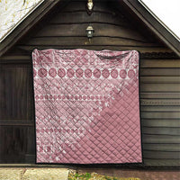 Fiji Marau na Kerisimasi Quilt Dusty Rose Tagimoucia Tapa Masi Tribal LT9 - Polynesian Pride