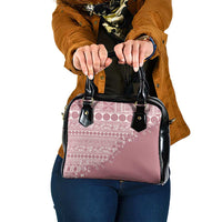 Fiji Marau na Kerisimasi Shoulder Handbag Dusty Rose Tagimoucia Tapa Masi Tribal LT9 One Size Pink - Polynesian Pride