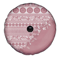 Fiji Marau na Kerisimasi Spare Tire Cover Dusty Rose Tagimoucia Tapa Masi Tribal LT9 - Polynesian Pride