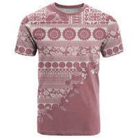 Fiji Marau na Kerisimasi T Shirt Dusty Rose Tagimoucia Tapa Masi Tribal LT9 Pink - Polynesian Pride