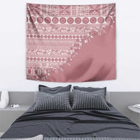 Fiji Marau na Kerisimasi Tapestry Dusty Rose Tagimoucia Tapa Masi Tribal LT9 - Polynesian Pride
