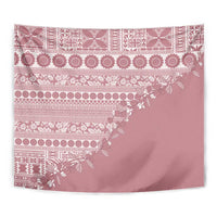 Fiji Marau na Kerisimasi Tapestry Dusty Rose Tagimoucia Tapa Masi Tribal LT9 - Polynesian Pride