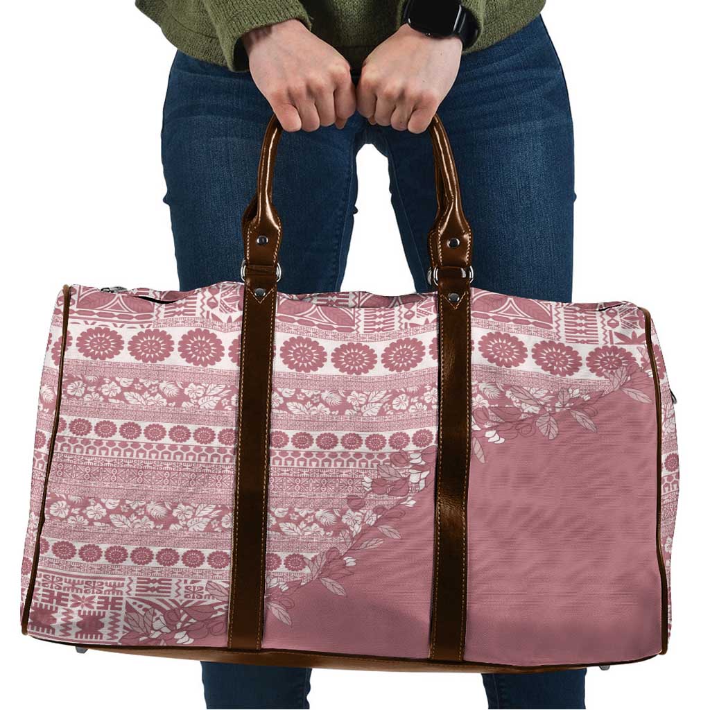 Fiji Marau na Kerisimasi Travel Bag Dusty Rose Tagimoucia Tapa Masi Tribal LT9 Pink - Polynesian Pride
