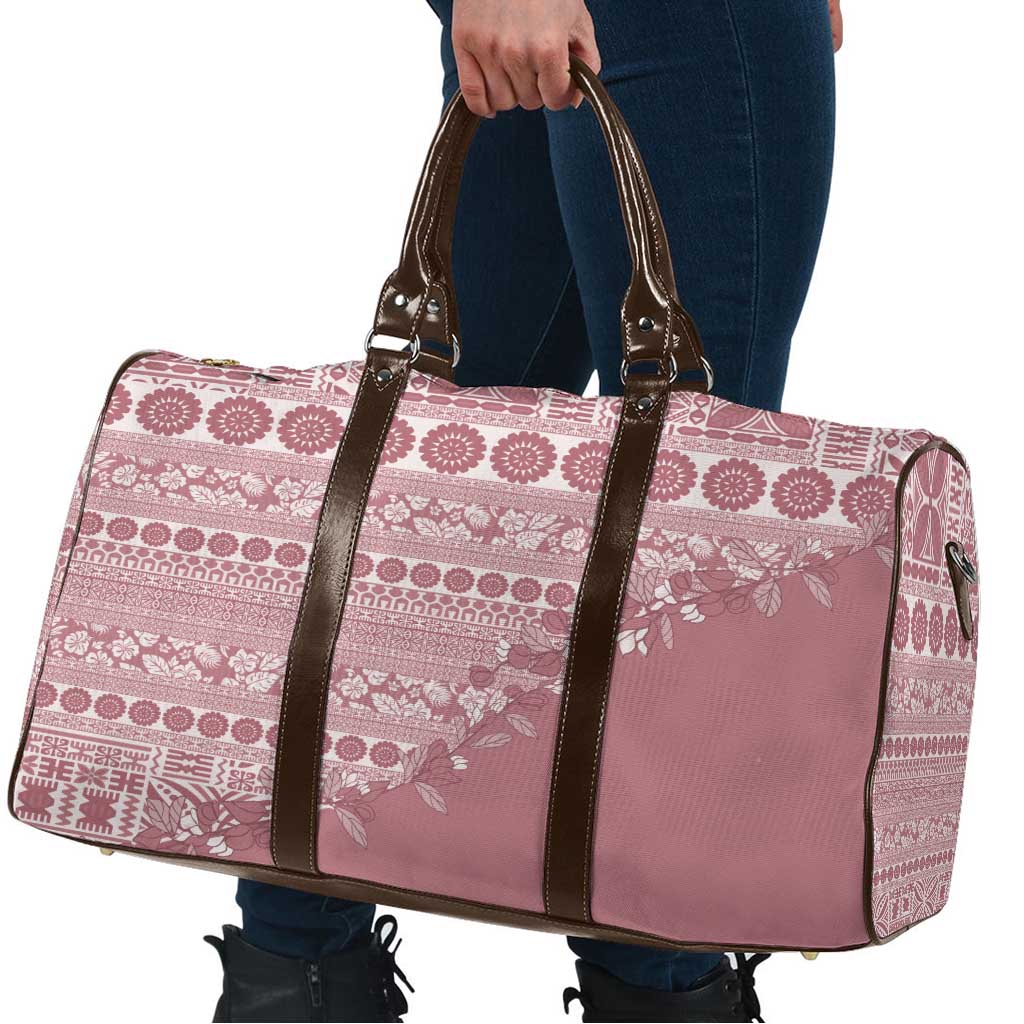 Fiji Marau na Kerisimasi Travel Bag Dusty Rose Tagimoucia Tapa Masi Tribal LT9 - Polynesian Pride