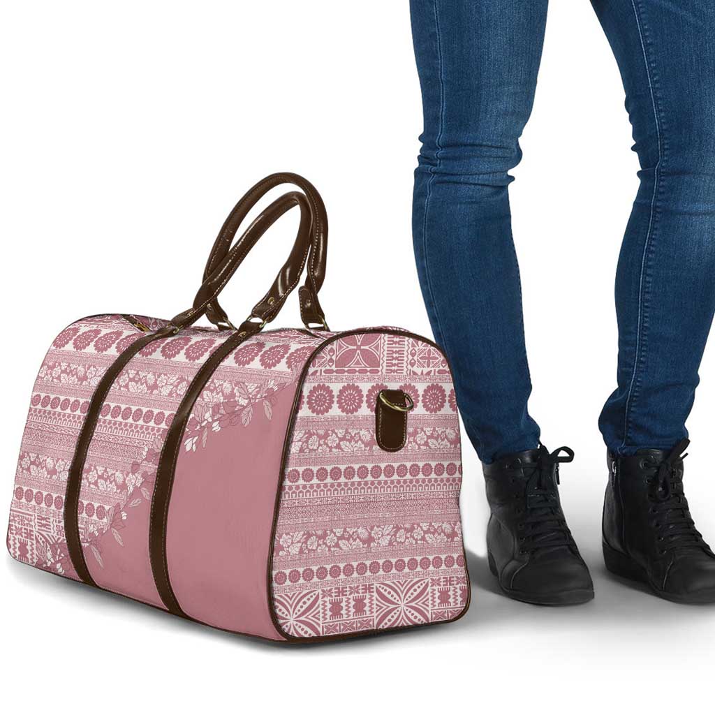 Fiji Marau na Kerisimasi Travel Bag Dusty Rose Tagimoucia Tapa Masi Tribal LT9 - Polynesian Pride