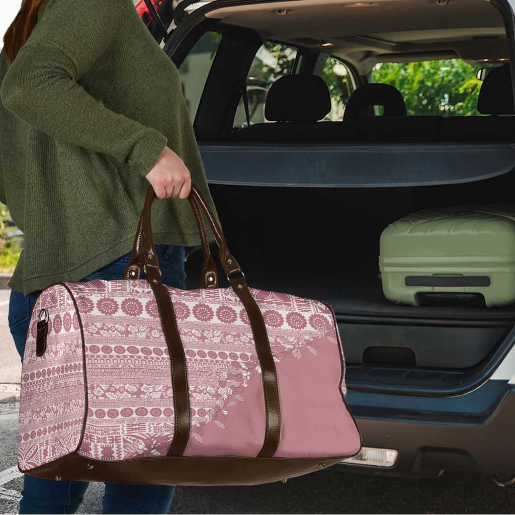 Fiji Marau na Kerisimasi Travel Bag Dusty Rose Tagimoucia Tapa Masi Tribal LT9 - Polynesian Pride