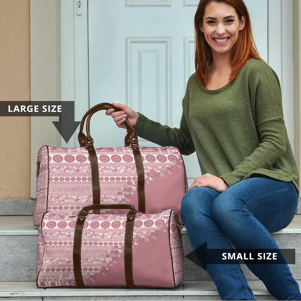 Fiji Marau na Kerisimasi Travel Bag Dusty Rose Tagimoucia Tapa Masi Tribal LT9 - Polynesian Pride