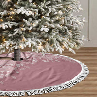 Fiji Marau na Kerisimasi Tree Skirt Dusty Rose Tagimoucia Tapa Masi Tribal LT9 - Polynesian Pride