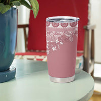 Fiji Marau na Kerisimasi Tumbler Cup Dusty Rose Tagimoucia Tapa Masi Tribal LT9 - Polynesian Pride