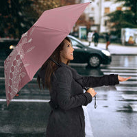 Fiji Marau na Kerisimasi Umbrella Dusty Rose Tagimoucia Tapa Masi Tribal LT9 - Polynesian Pride