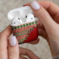 Fiji Marau na Kerisimasi AirPods Case Red Tagimoucia Tapa Masi Tribal LT9 - Polynesian Pride