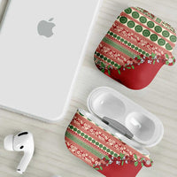 Fiji Marau na Kerisimasi AirPods Case Red Tagimoucia Tapa Masi Tribal LT9 - Polynesian Pride
