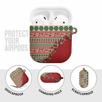 Fiji Marau na Kerisimasi AirPods Case Red Tagimoucia Tapa Masi Tribal LT9 - Polynesian Pride