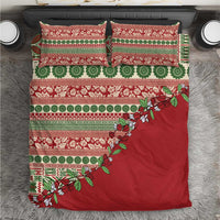 Fiji Marau na Kerisimasi Bedding Set Red Tagimoucia Tapa Masi Tribal LT9 Red - Polynesian Pride