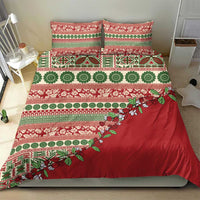 Fiji Marau na Kerisimasi Bedding Set Red Tagimoucia Tapa Masi Tribal LT9 - Polynesian Pride