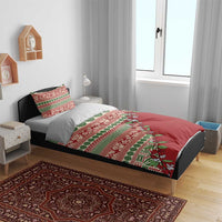 Fiji Marau na Kerisimasi Bedding Set Red Tagimoucia Tapa Masi Tribal LT9 - Polynesian Pride