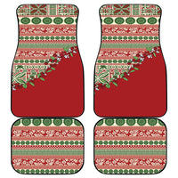 Fiji Marau na Kerisimasi Car Mats Red Tagimoucia Tapa Masi Tribal LT9 - Polynesian Pride