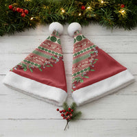 Fiji Marau na Kerisimasi Christmas Santa Hat Red Tagimoucia Tapa Masi Tribal LT9 - Polynesian Pride