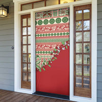 Fiji Marau na Kerisimasi Door Cover Red Tagimoucia Tapa Masi Tribal LT9 - Polynesian Pride