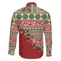 Fiji Marau na Kerisimasi Family Matching Puletasi and Hawaiian Shirt Red Tagimoucia Tapa Masi Tribal LT9 - Polynesian Pride