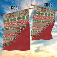 Fiji Marau na Kerisimasi Garden Flag Red Tagimoucia Tapa Masi Tribal LT9 - Polynesian Pride
