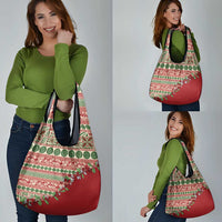 Fiji Marau na Kerisimasi Grocery Bag Red Tagimoucia Tapa Masi Tribal LT9 - Polynesian Pride