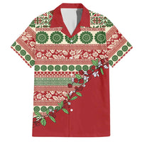 Fiji Marau na Kerisimasi Hawaiian Shirt Red Tagimoucia Tapa Masi Tribal LT9 Red - Polynesian Pride