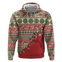 Fiji Marau na Kerisimasi Hoodie Red Tagimoucia Tapa Masi Tribal LT9 Pullover Hoodie Red - Polynesian Pride
