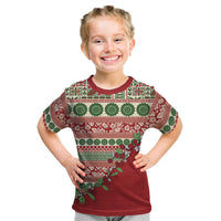 Fiji Marau na Kerisimasi Kid T Shirt Red Tagimoucia Tapa Masi Tribal LT9 Red - Polynesian Pride