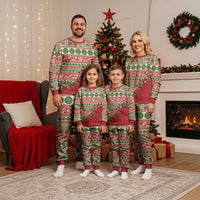 Fiji Marau na Kerisimasi Christmas Pajama Set Red Tagimoucia Tapa Masi Tribal LT9 - Polynesian Pride