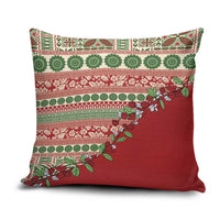 Fiji Marau na Kerisimasi Pillow Cover Red Tagimoucia Tapa Masi Tribal LT9 Red - Polynesian Pride